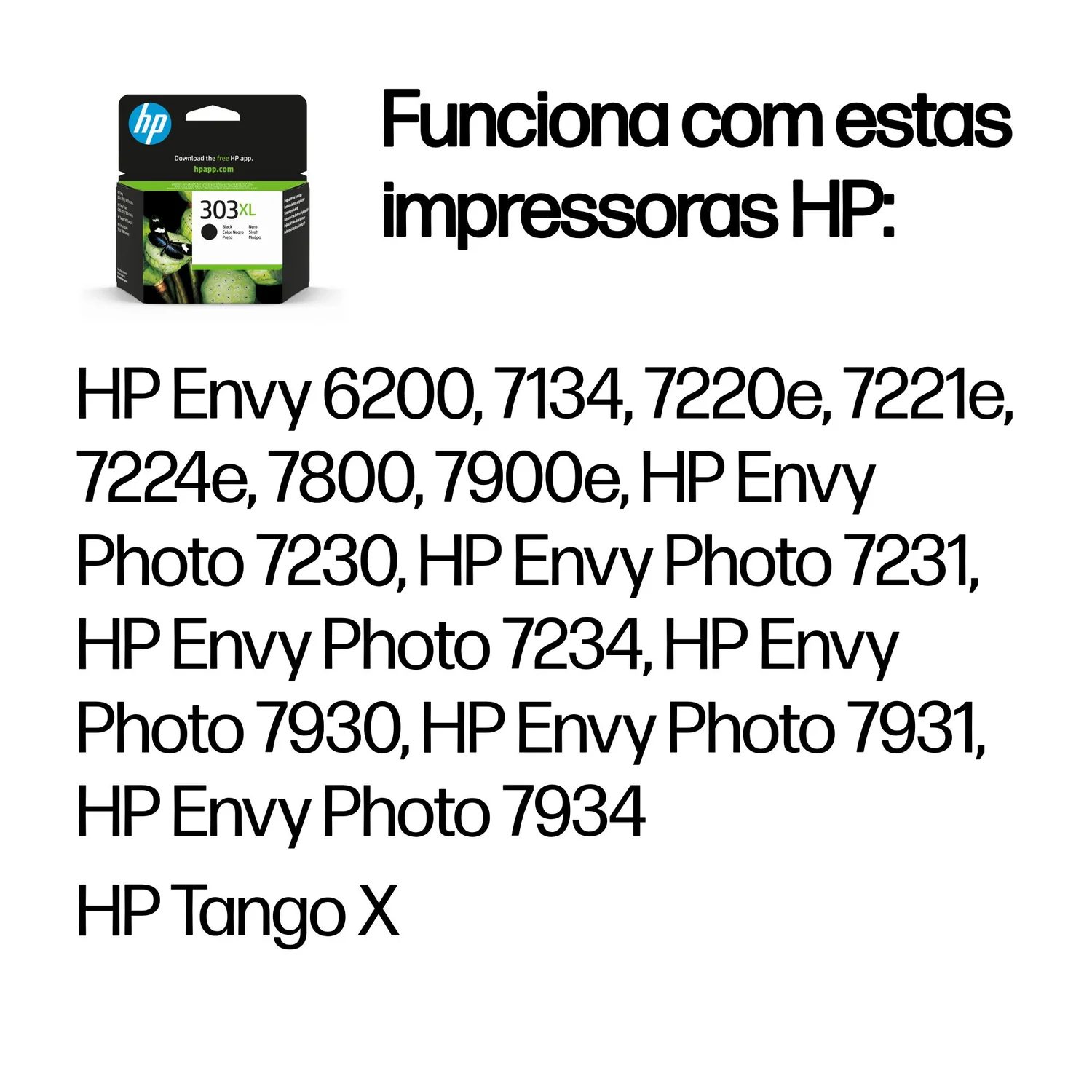 Tinteiro Preto HP 303XL de elevado rendimento original (T6N04AE) - Imagem 2