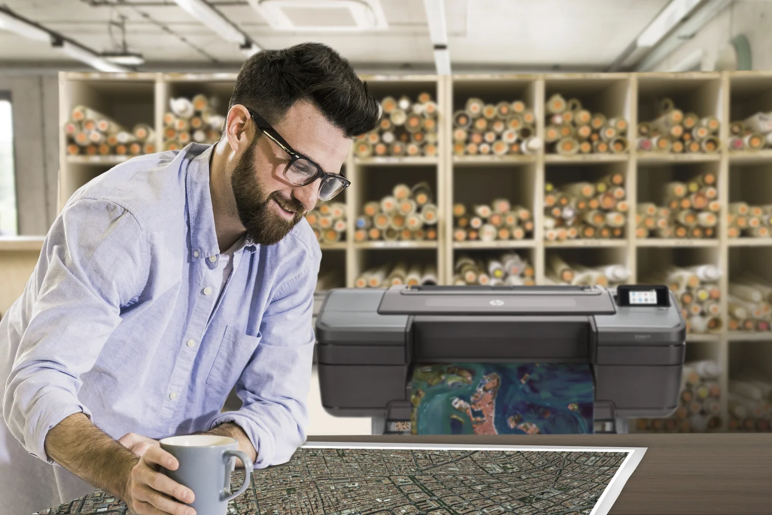 Plotter HP DesignJet Z6dr 44" 2400x1200 DPI 6 Cores PostScript V-Trimmer Profissional - Imagem 5