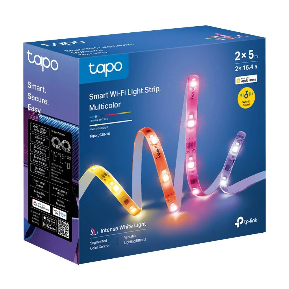Fita LED Inteligente TP-Link Tapo L930-10 Wi-Fi RGBW 10m Multicor - Imagem 10