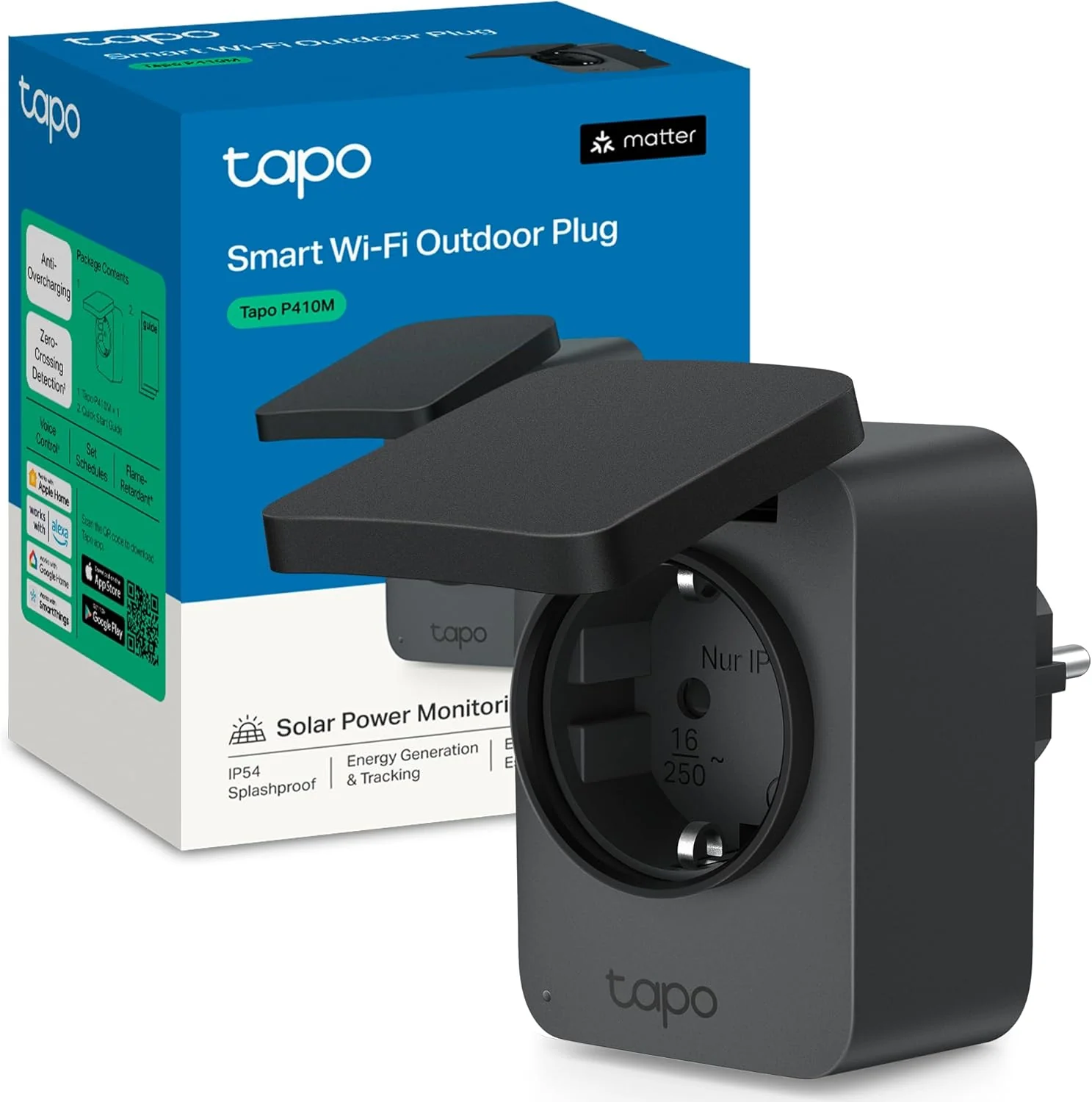 Tomada inteligente exterior TP-Link Tapo P410M Wi-Fi 16A à prova de água