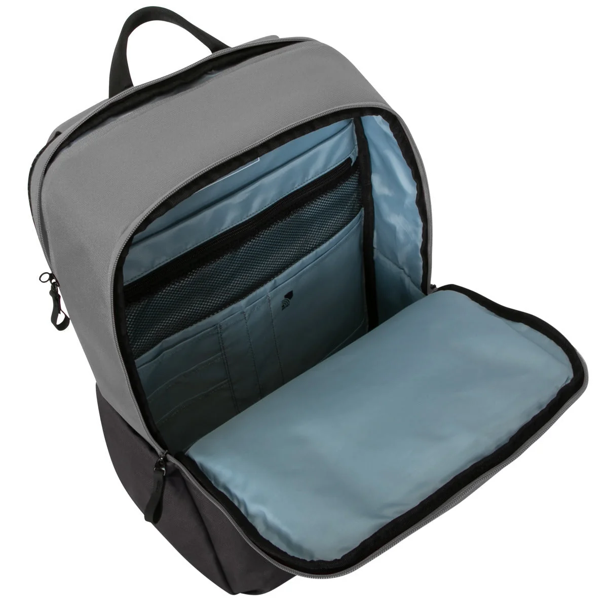 Mochila Targus Sagano EcoSmart Travel 15.6" Preto Cinzento Bloqueável Materiais Reciclados RPET - Imagem 2