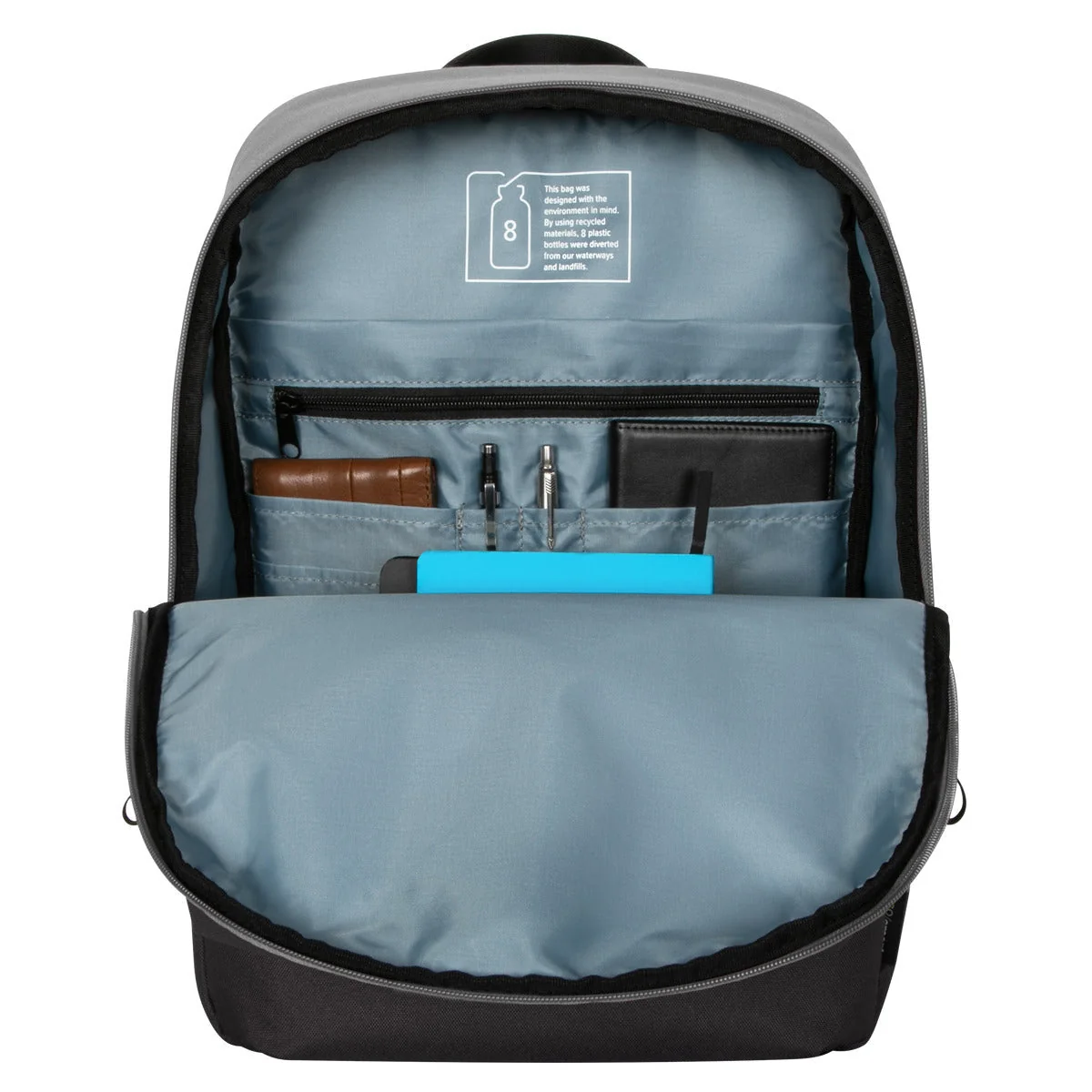 Mochila para portátil 15.6" Targus Sagano EcoSmart Commuter Preto/Cinzento RPET - Imagem 16