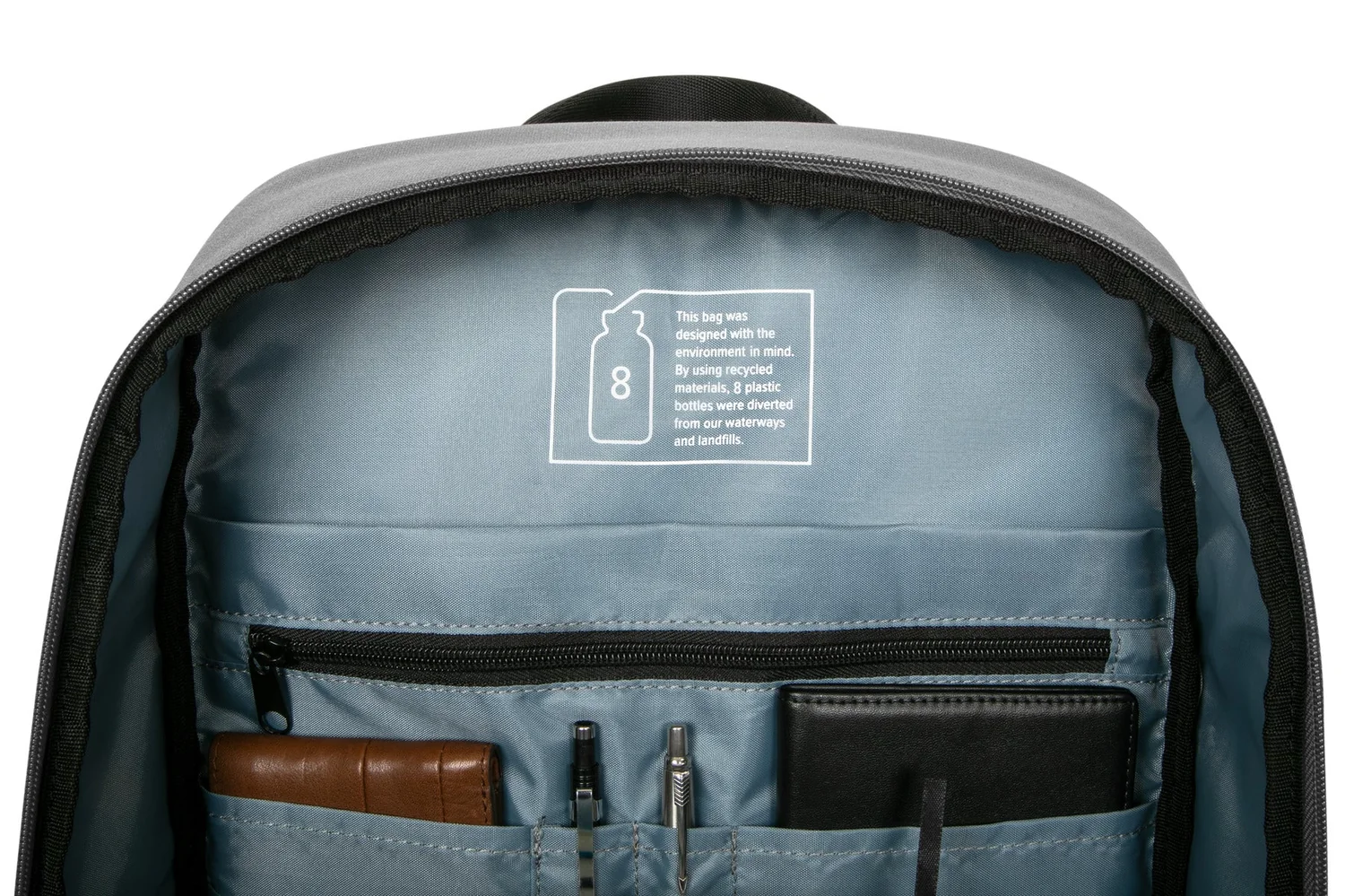 Mochila para portátil 15.6" Targus Sagano EcoSmart Commuter Preto/Cinzento RPET - Imagem 7