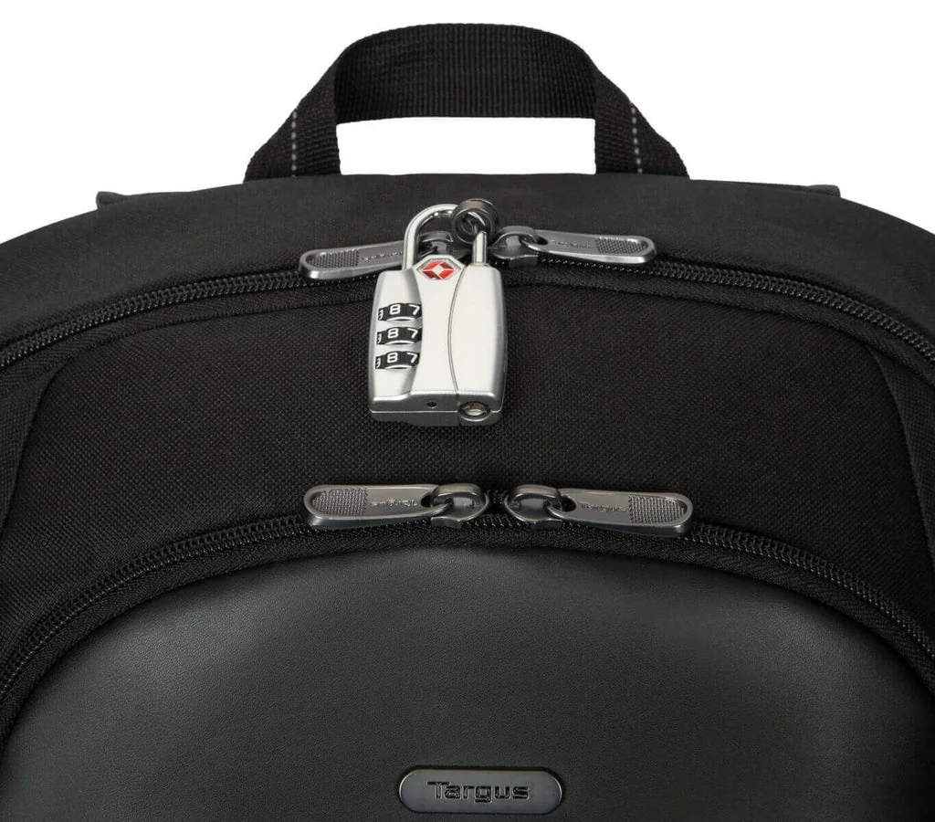 Mochila casual para portátil 15-16" Targus Classic Preto poliéster 19L com cinta carrinho - Imagem 10
