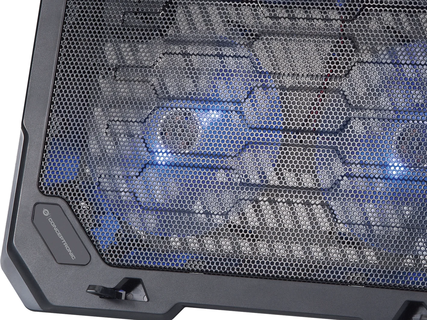 Base de Refrigeração para Portátil Conceptronic THANA01B 15.6" 2 Ventoinhas USB com LED Azul - Imagem 5