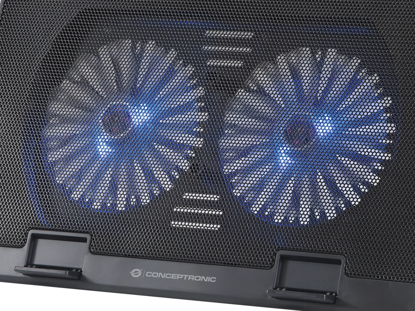 Base de Refrigeração para Portátil Conceptronic THANA02B 17" 2 Ventoinhas USB com LED Azul - Imagem 6