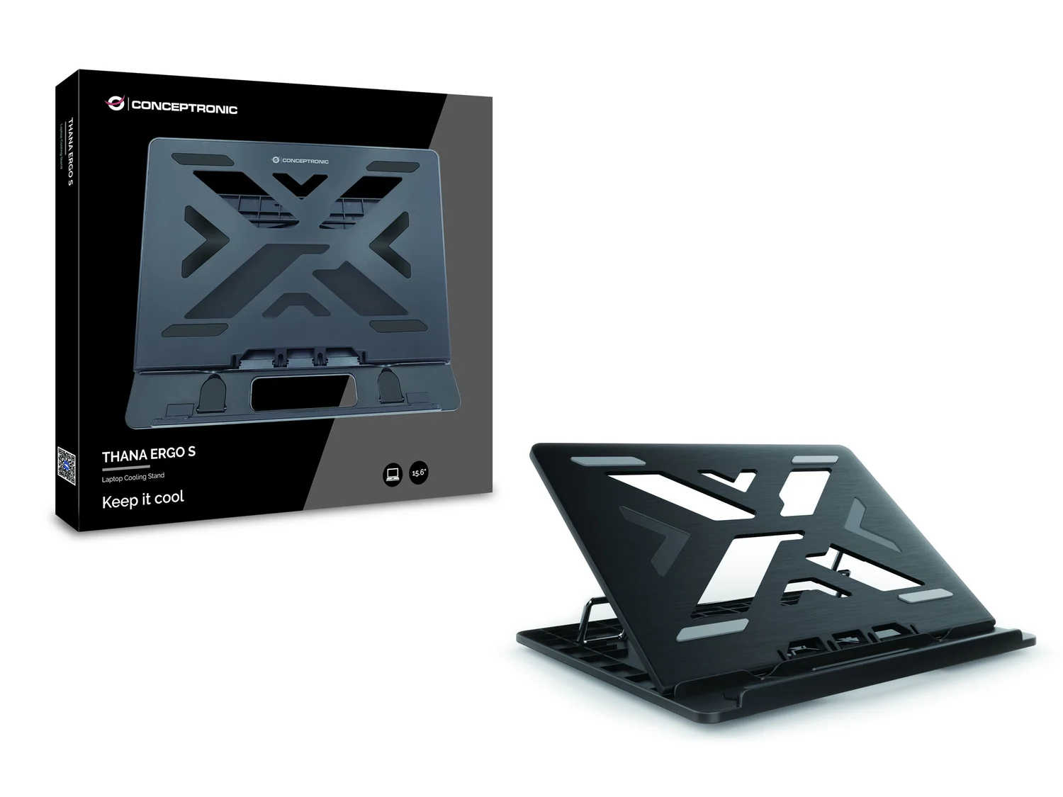 Suporte para Portátil Conceptronic THANA ERGO S Refrigerador 15.6" Preto - Imagem 2