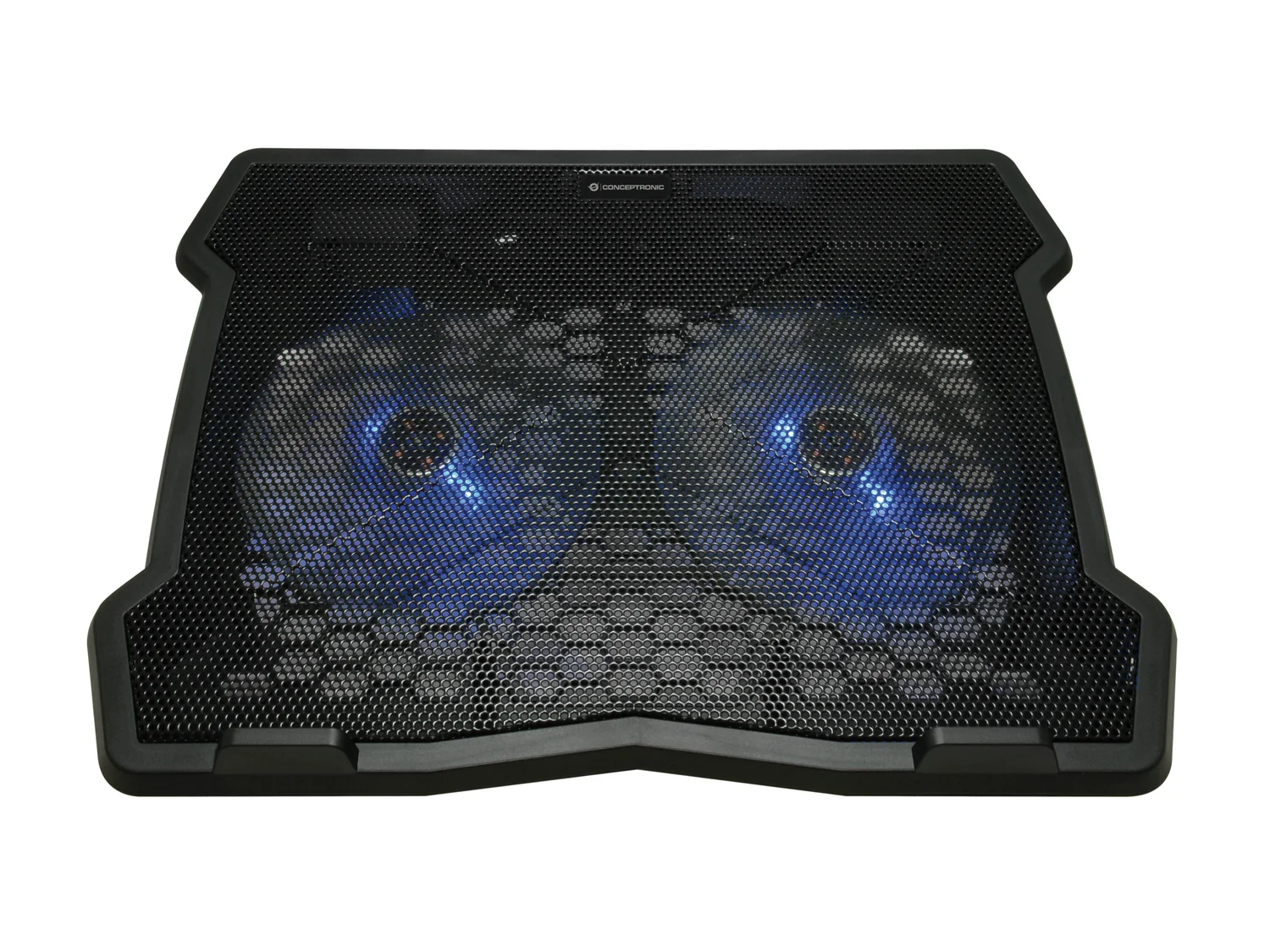 Base de Refrigeração para Portátil Conceptronic THANA06B 15.6" com 2 Ventoinhas LED Azul - Imagem 1