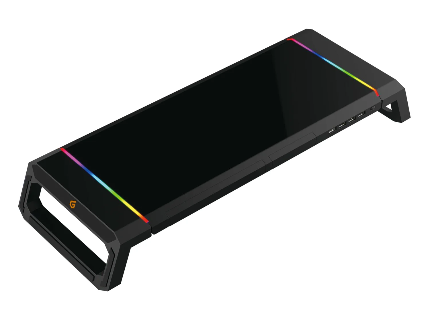 Suporte de monitor Conceptronic THORNE01B gaming com LED e hub USB preto - Imagem 1
