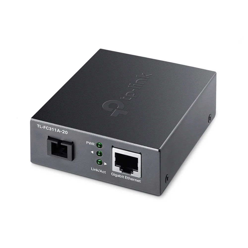 Conversor de Media TP-Link OMADA Gigabit Ethernet Single-mode SC WDM 20km Preto