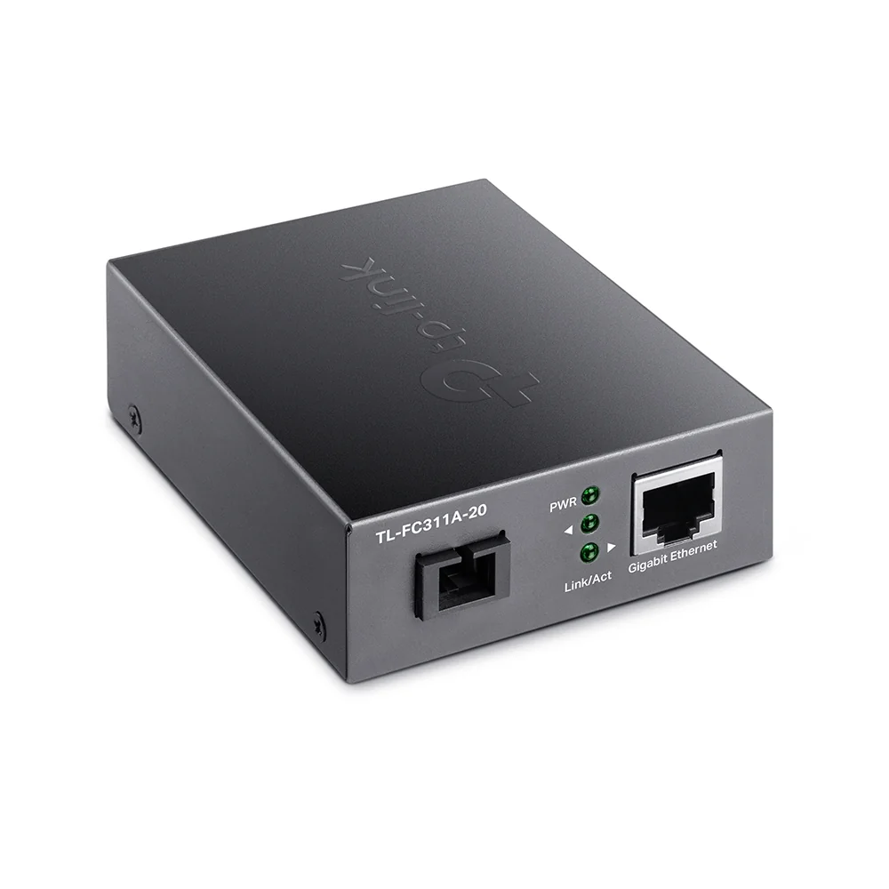 Conversor de Media TP-Link OMADA Gigabit Ethernet Single-mode SC WDM 20km Preto - Imagem 2