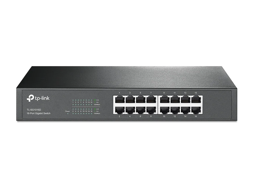 Switch de rede TP-Link TL-SG1016D 16 portas Gigabit não gerido para secretária ou rack - Imagem 3