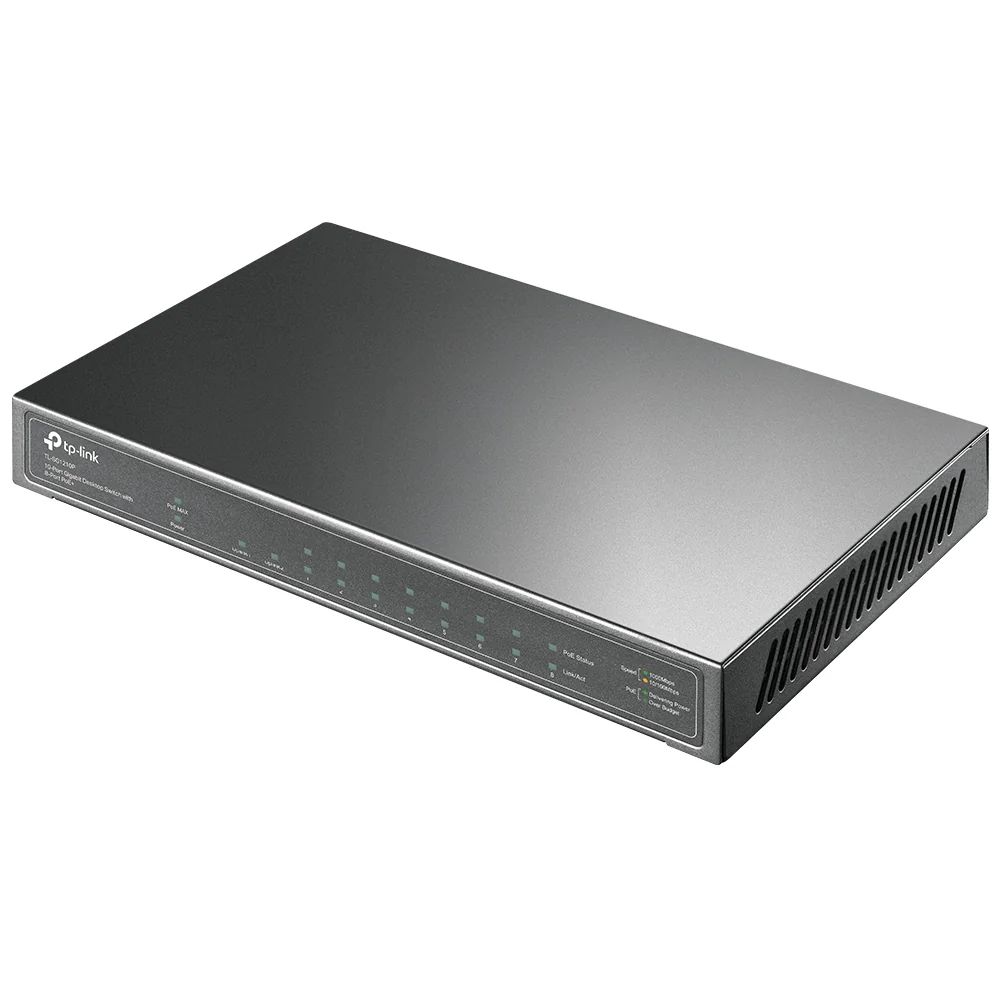 Switch de rede TP-Link TL-SG1210P 10 portas Gigabit 8 portas PoE+ não gerido cinzento - Imagem 4