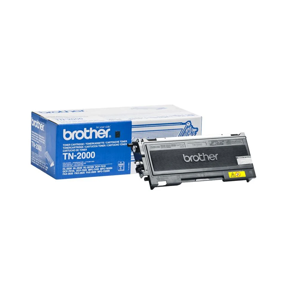 Toner Brother TN-2000 Preto Original 2500 Páginas para HL-2030 MFC-7420