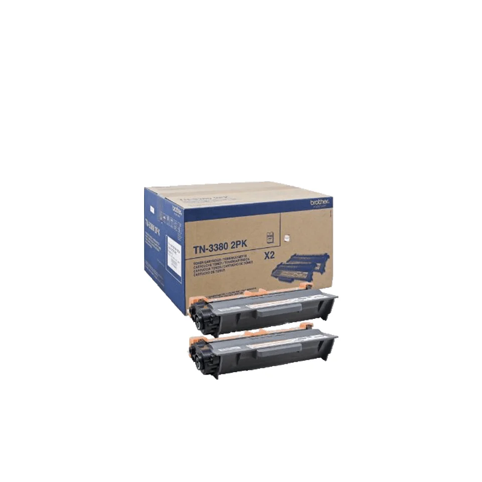 Toner Brother TN-3380TWIN pack 2 unidades preto original alta capacidade 16.000 páginas
