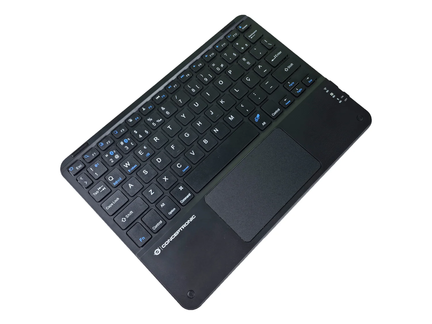 Teclado Bluetooth Conceptronic Tobin 10 Polegadas QWERTY Português com Touchpad Preto - Imagem 2