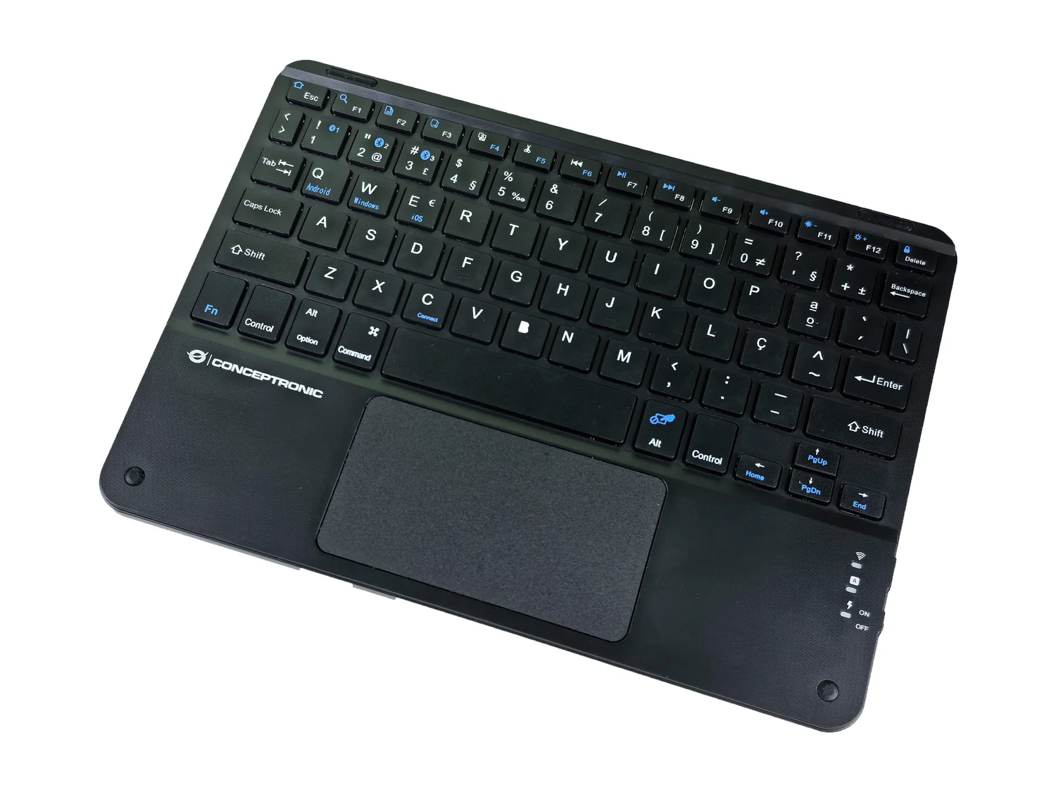 Teclado Bluetooth Conceptronic Tobin 10 Polegadas QWERTY Português com Touchpad Preto - Imagem 4