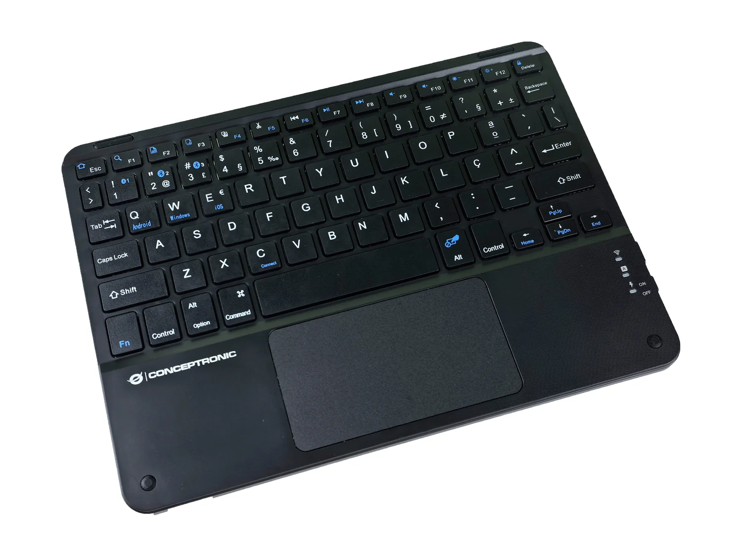 Teclado Bluetooth Conceptronic Tobin 10 Polegadas QWERTY Português com Touchpad Preto - Imagem 3