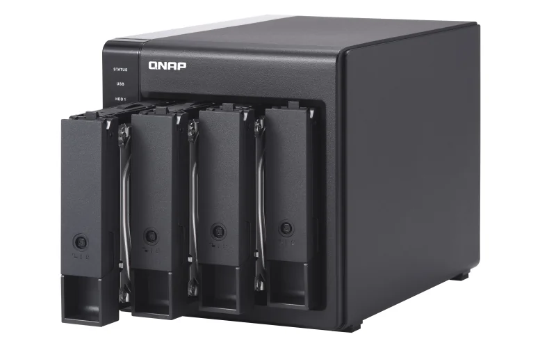Caixa para discos QNAP TR-004 4 baías 2,5/3,5 polegadas USB 3.2 RAID hardware DAS - Imagem 3