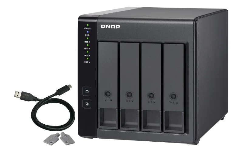 Caixa para discos QNAP TR-004 4 baías 2,5/3,5 polegadas USB 3.2 RAID hardware DAS - Imagem 8