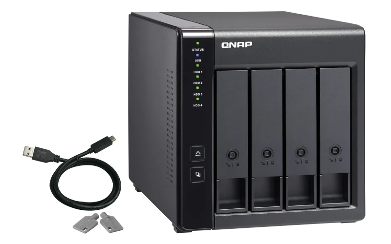 Caixa para discos QNAP TR-004 4 baías 2,5/3,5 polegadas USB 3.2 RAID hardware DAS - Imagem 7
