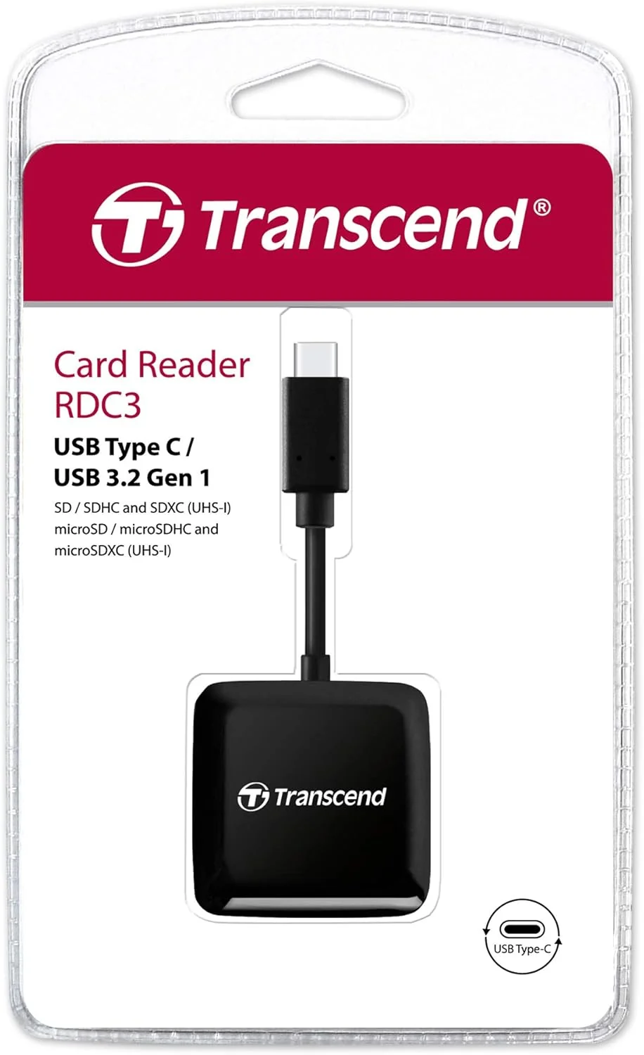 Leitor de Cartões Transcend SD/MicroSD USB 3.2 Gen 1 Type-C Preto - Imagem 3