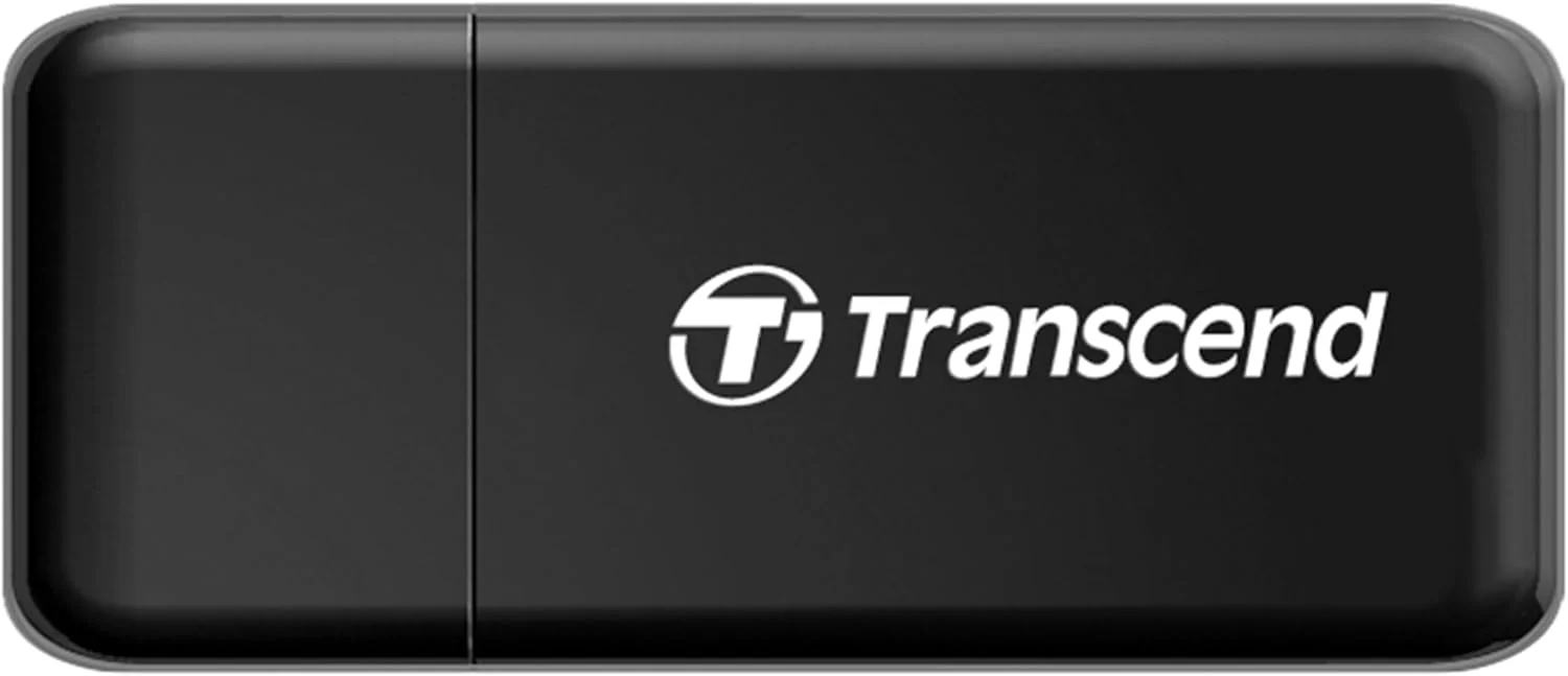 Leitor de cartões Transcend TS-RDF5K SD e microSD USB 3.1 Gen 1 portátil preto - Imagem 1