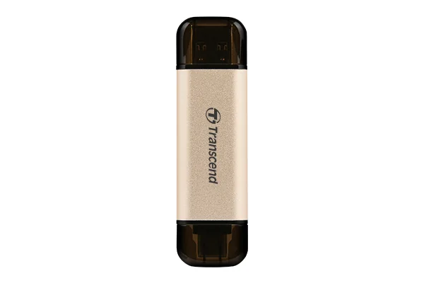 Pen USB Transcend JetFlash 930C 128GB USB 3.2 Type-C/Type-A 420MB/s dourada - Imagem 1