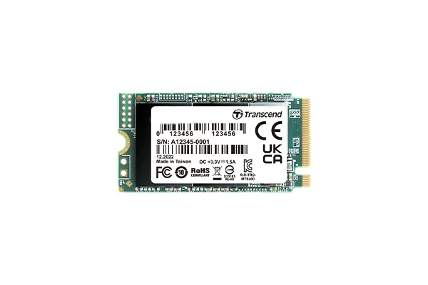 Disco SSD Transcend 256GB M.2 2242 PCIe Gen3x4 NVMe 3D TLC DRAM-less - Imagem 1