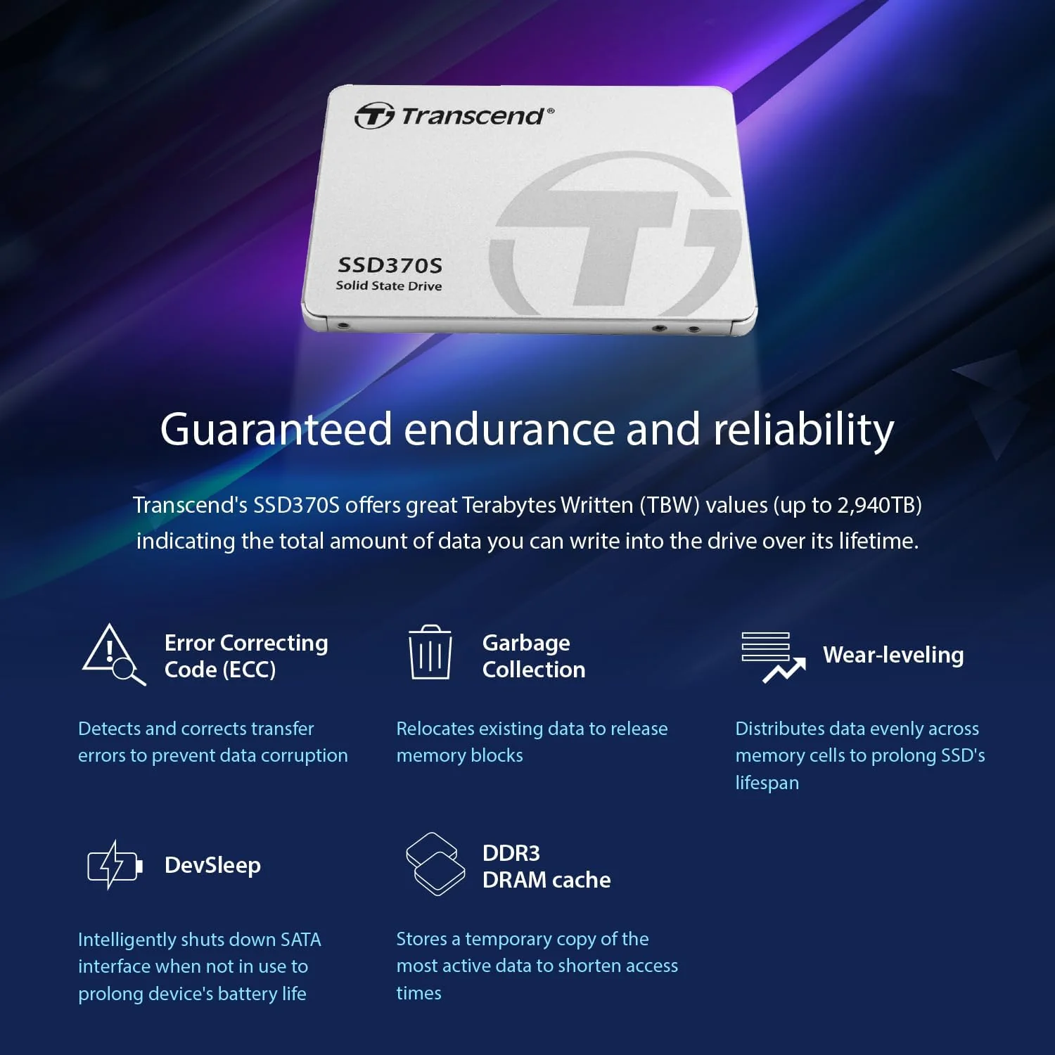 SSD interno Transcend SSD370S 256GB 2.5" SATA III MLC - Imagem 6