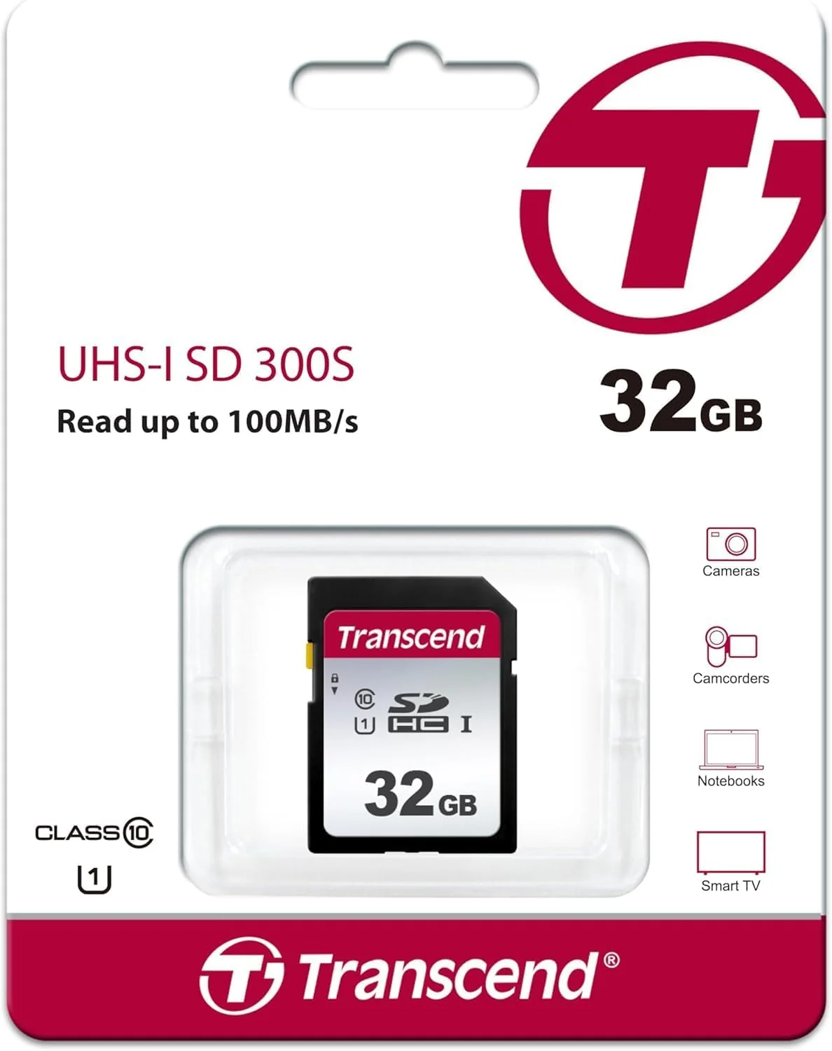 Cartão de memória SD Transcend 300S 32GB UHS-I U1 Class 10 - Imagem 2