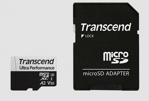 Cartão de Memória MicroSD Transcend 64GB UHS-I U3 A2 Ultra Performance com Adaptador - Imagem 1