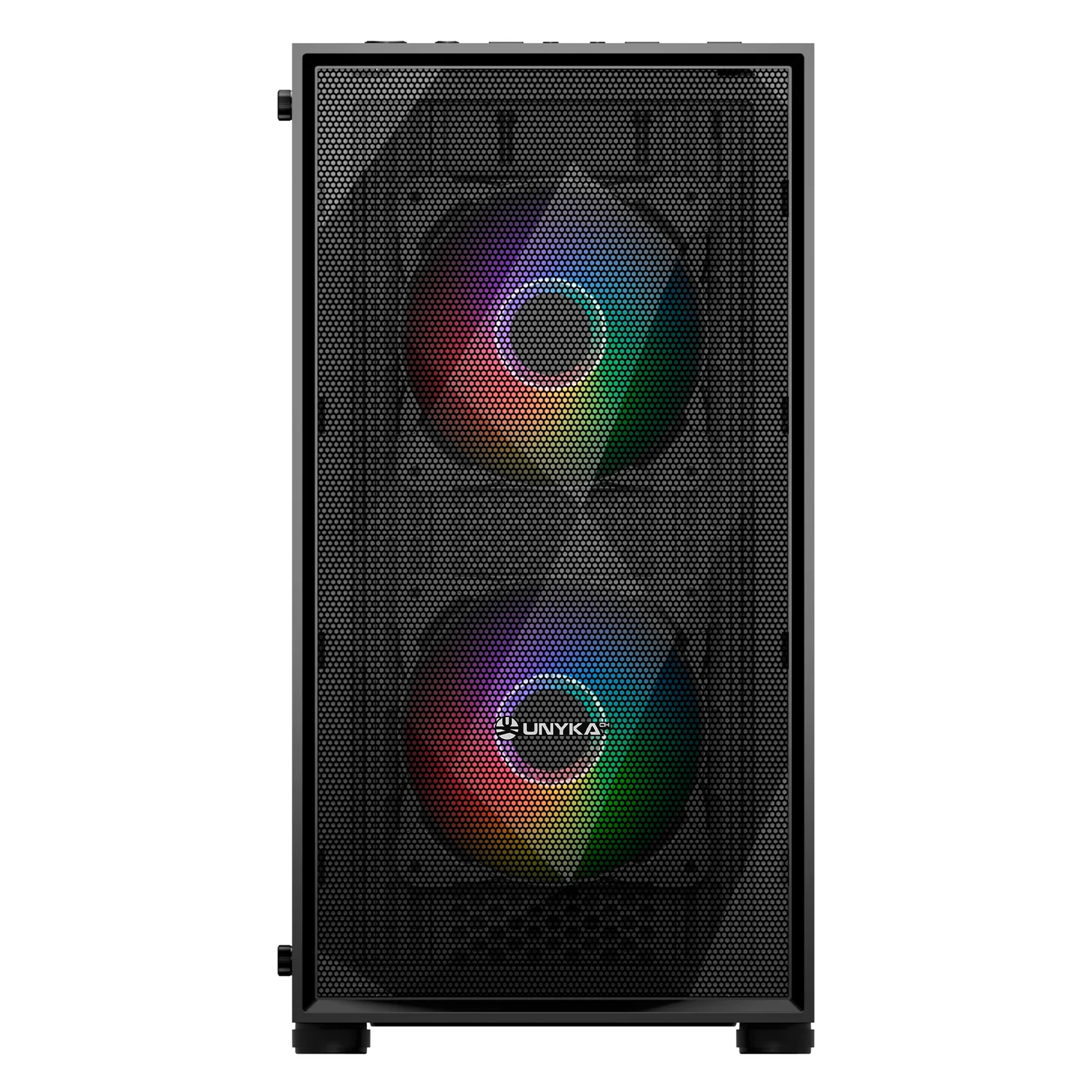Caixa gaming mATX UNYKAch Mir B200 Preto 2x 14CM + 1x 12CM ARGB - Imagem 4