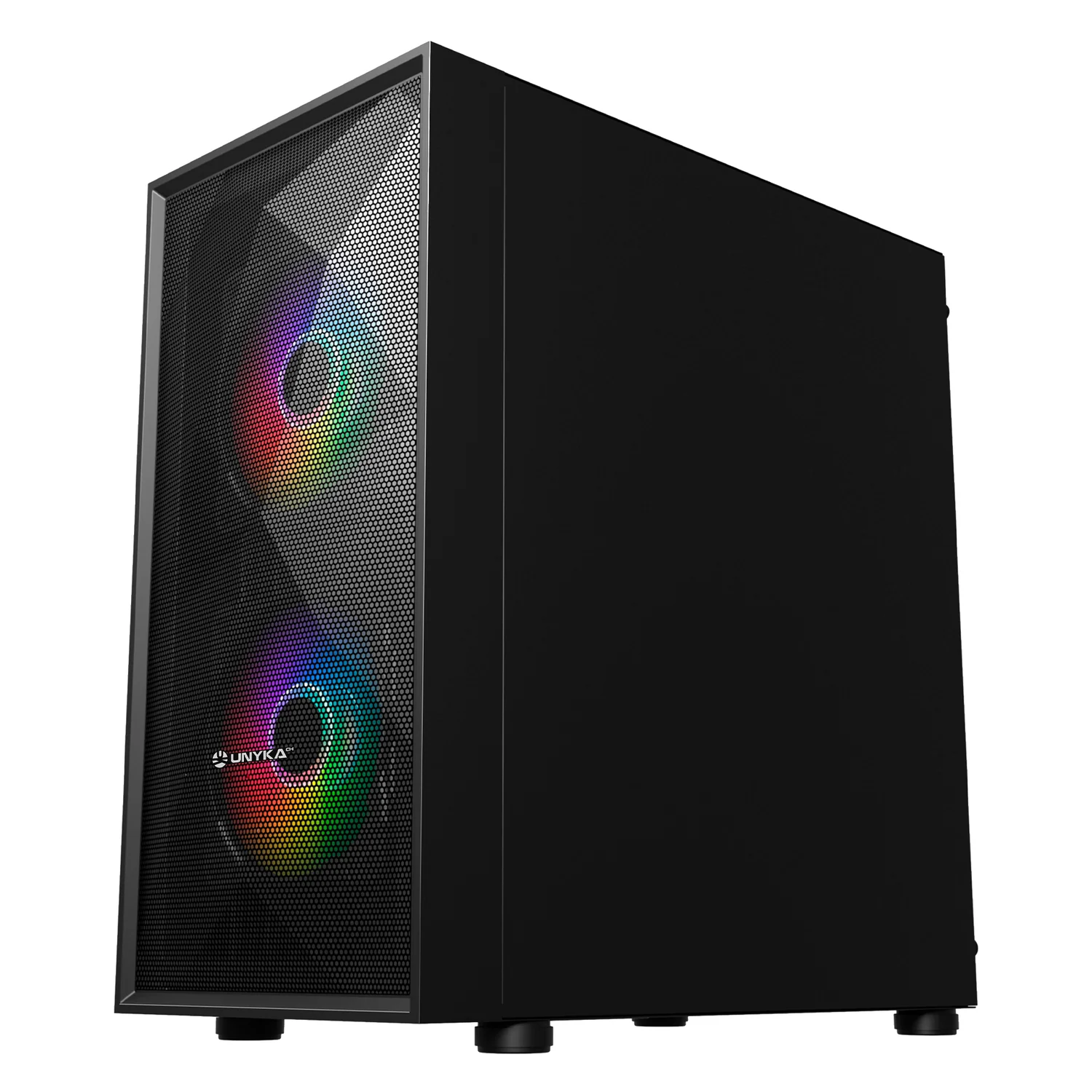 Caixa gaming mATX UNYKAch Mir B200 Preto 2x 14CM + 1x 12CM ARGB - Imagem 5