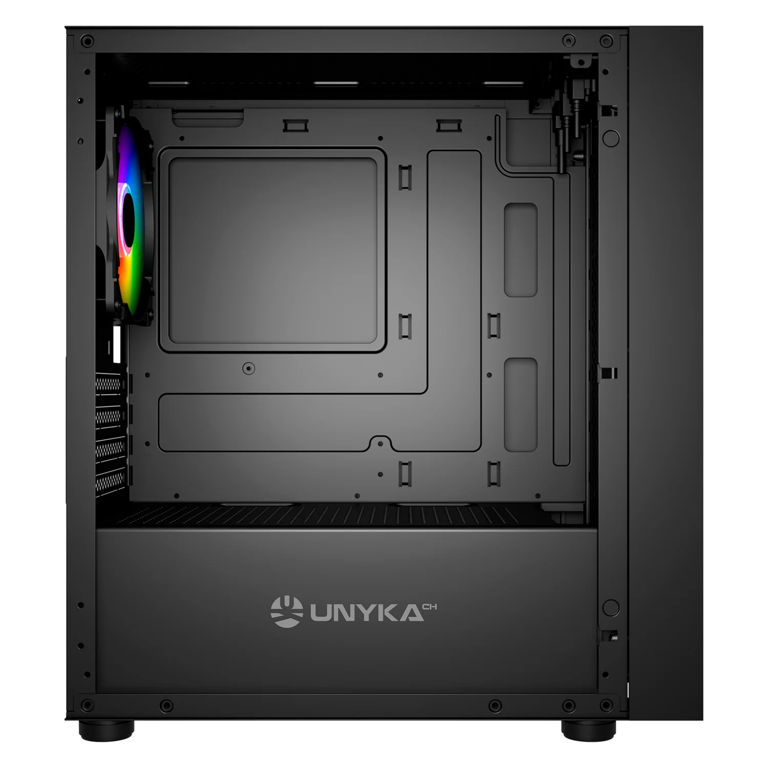 Caixa gaming mATX UNYKAch Mir B200 Preto 2x 14CM + 1x 12CM ARGB - Imagem 3