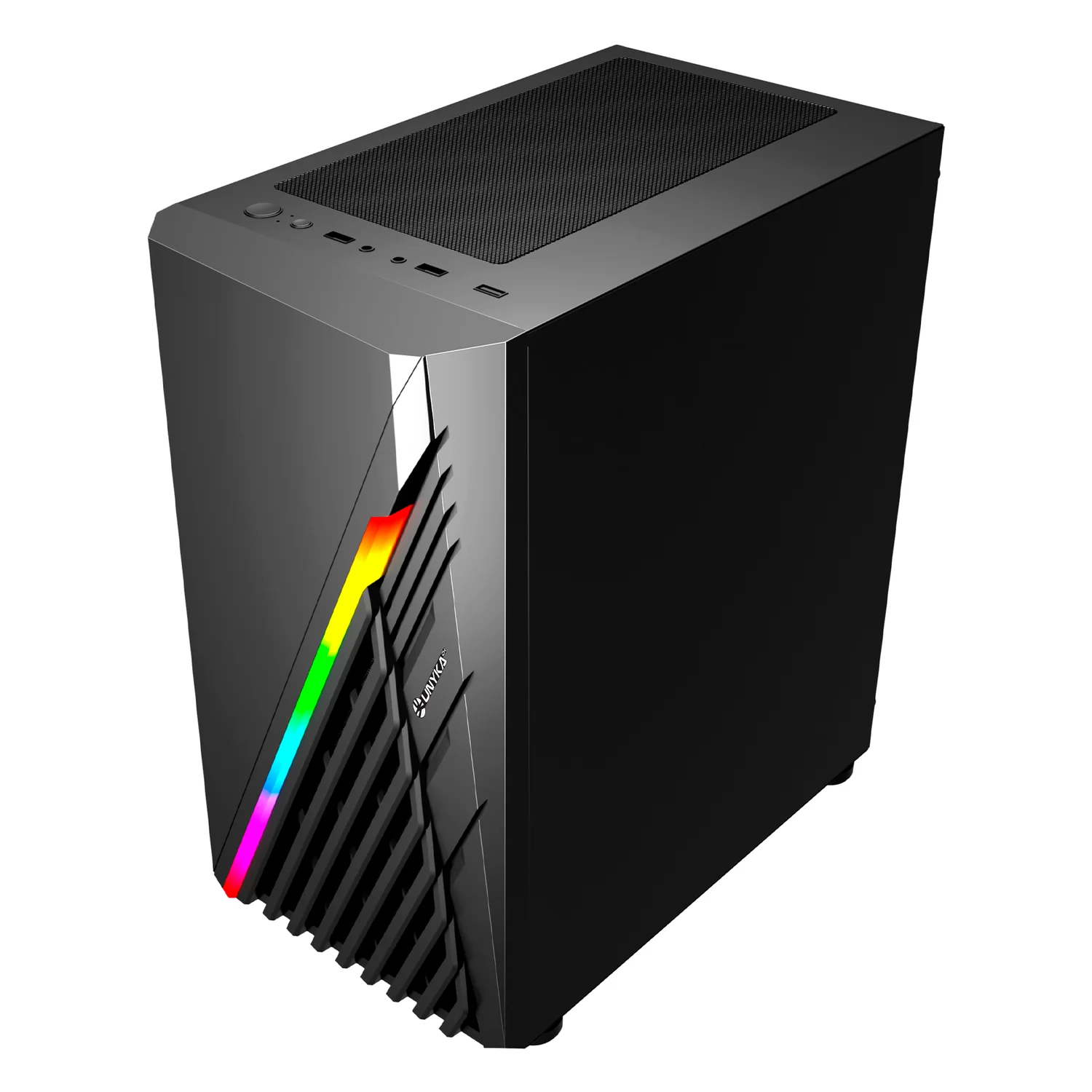 Caixa gaming mATX UNYKAch Glayze Mini vidro temperado RGB preta - Imagem 5