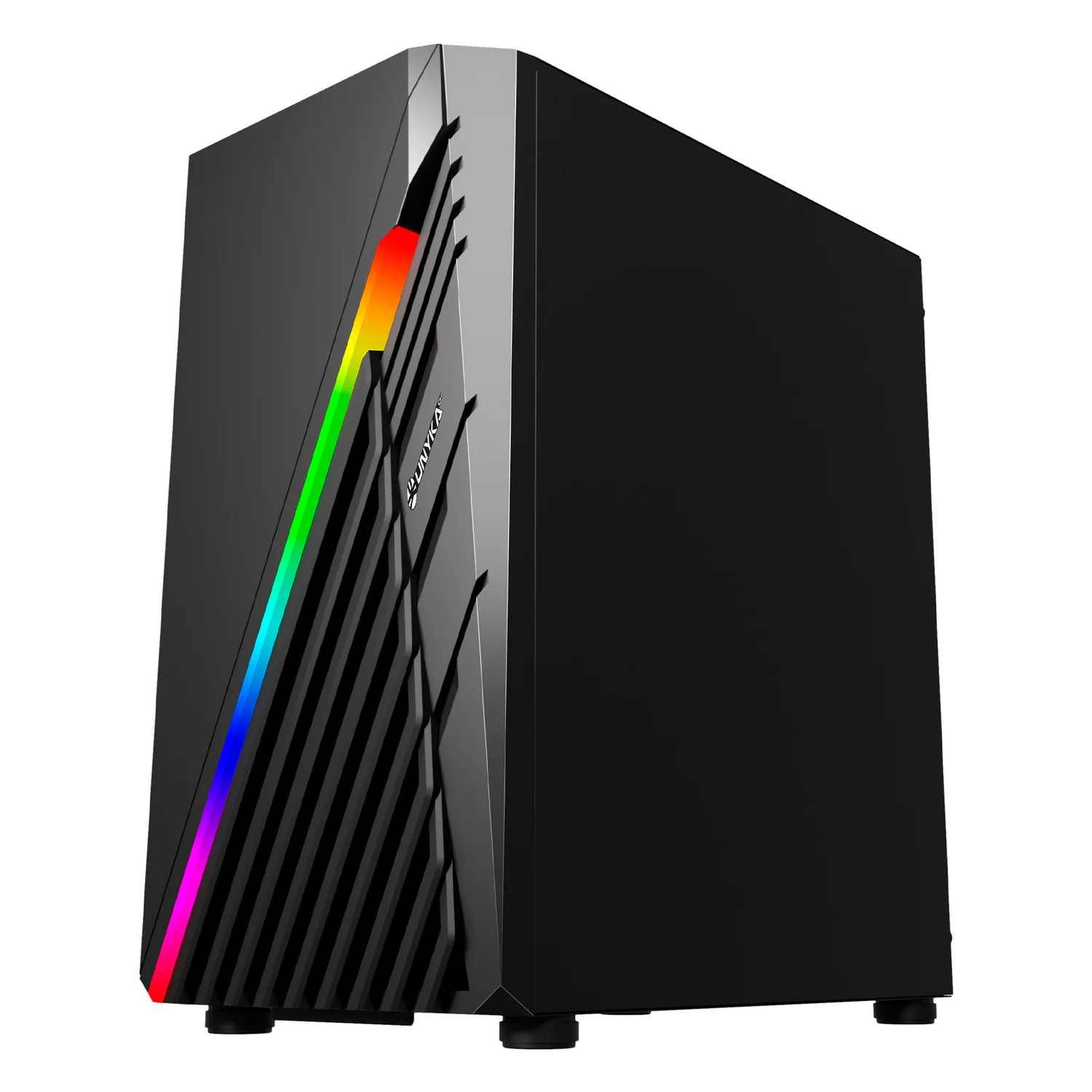 Caixa gaming mATX UNYKAch Glayze Mini vidro temperado RGB preta - Imagem 4
