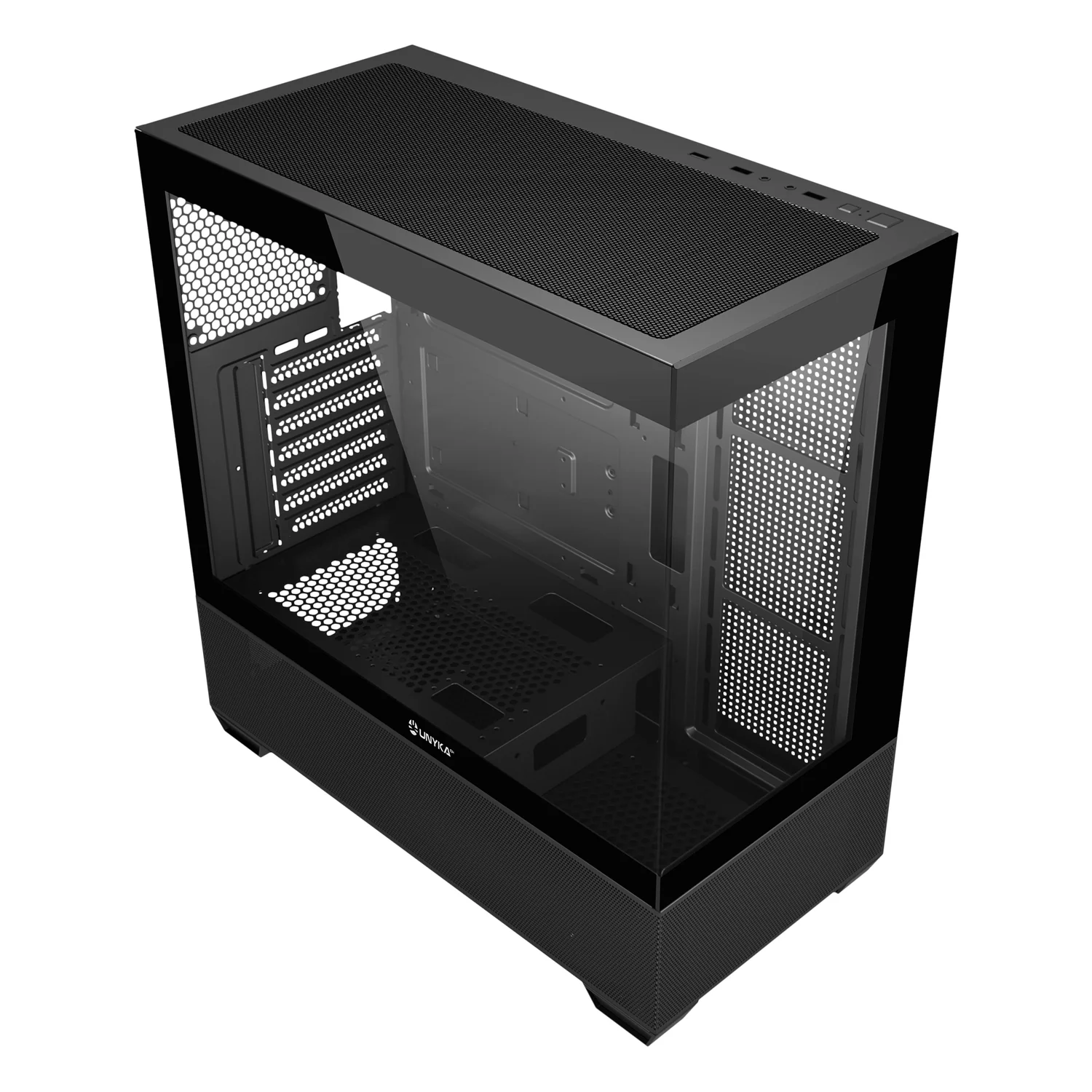 Caixa Gaming UNYKAch Revelat Gaming Midi Tower ATX USB-C Gen 2 2x USB 3.0 Preto - Imagem 9
