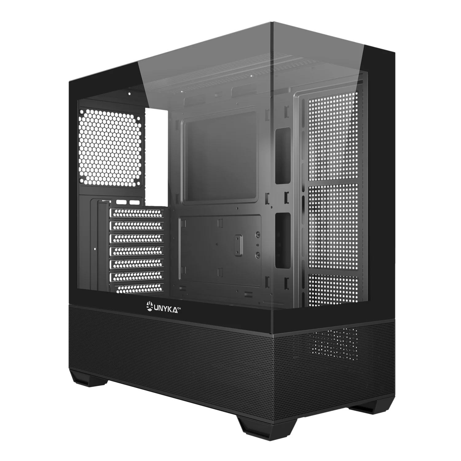 Caixa Gaming UNYKAch Revelat Gaming Midi Tower ATX USB-C Gen 2 2x USB 3.0 Preto - Imagem 4