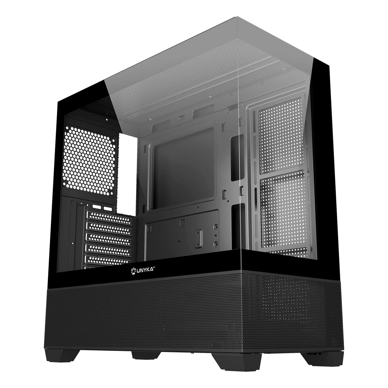 Caixa Gaming UNYKAch Revelat Gaming Midi Tower ATX USB-C Gen 2 2x USB 3.0 Preto - Imagem 1