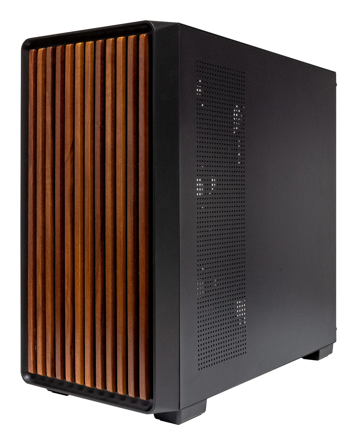 Caixa PC UNYKAch Revelat Madeira Gaming ATX Midi Tower Preta Vidro Temperado - Imagem 2
