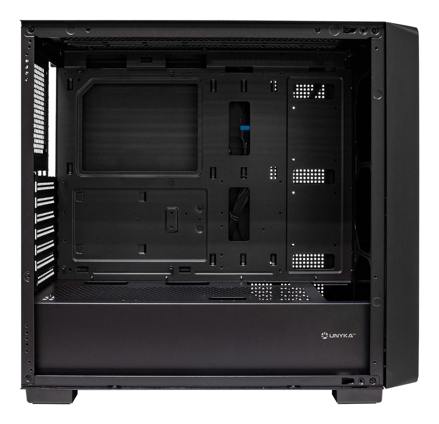 Caixa PC UNYKAch Revelat Madeira Gaming ATX Midi Tower Preta Vidro Temperado - Imagem 3