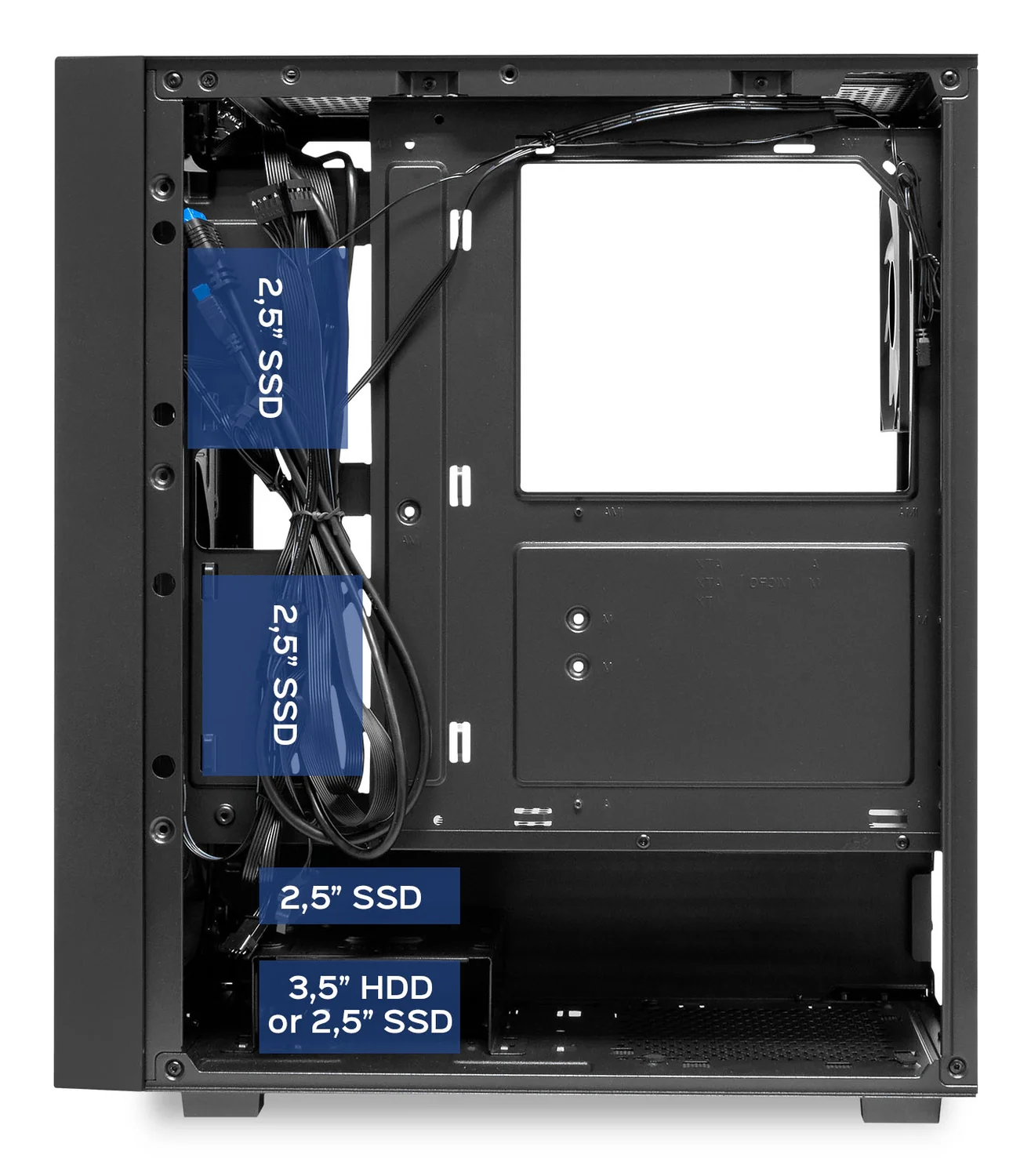 Caixa gaming UNYKAch Revelat Compact Edition Preto 4x 12CM ARGB - Imagem 7