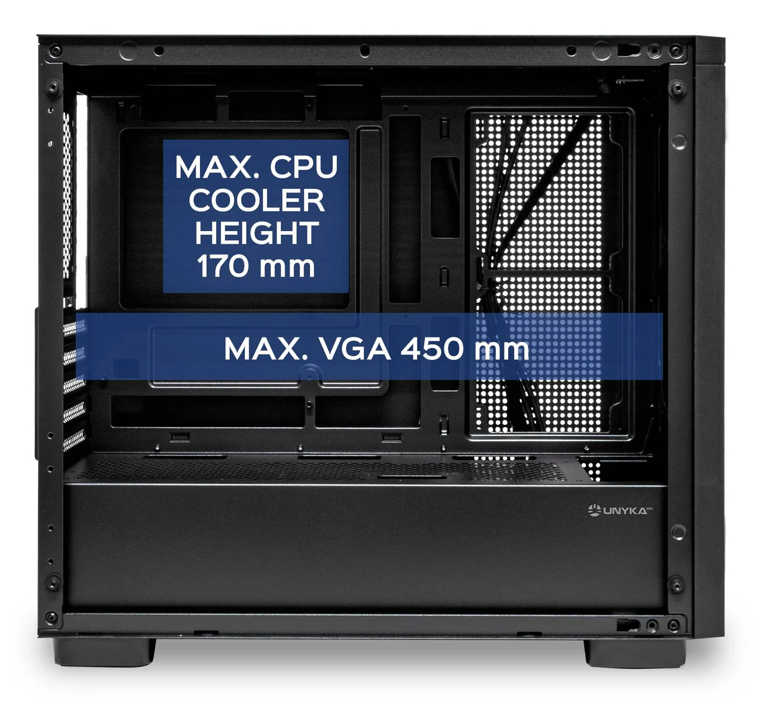 Caixa PC UNYKAch Revelat Mesh Edge Micro ATX Gaming Preta Vidro Temperado RGB - Imagem 8