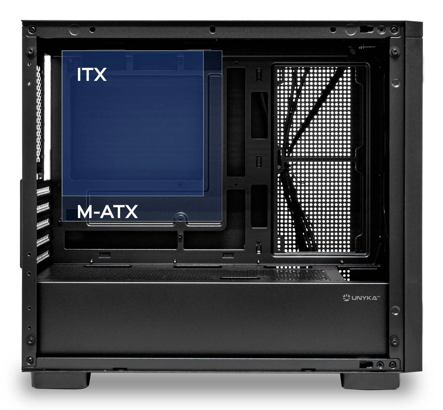Caixa PC UNYKAch Revelat Mesh Edge Micro ATX Gaming Preta Vidro Temperado RGB - Imagem 7