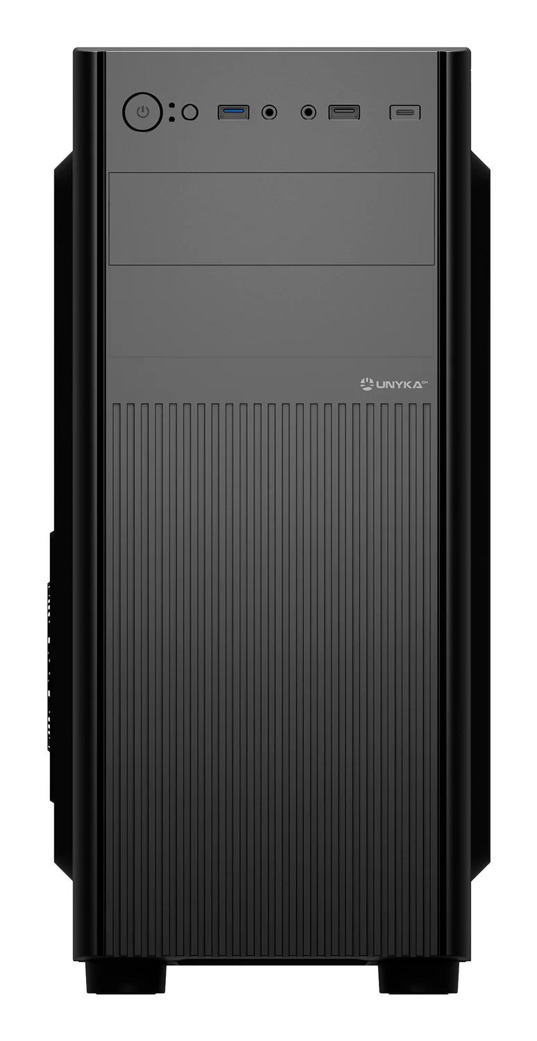 Caixa ATX UNYKAch UK8026 mid tower USB-C casa e escritório preta - Imagem 2