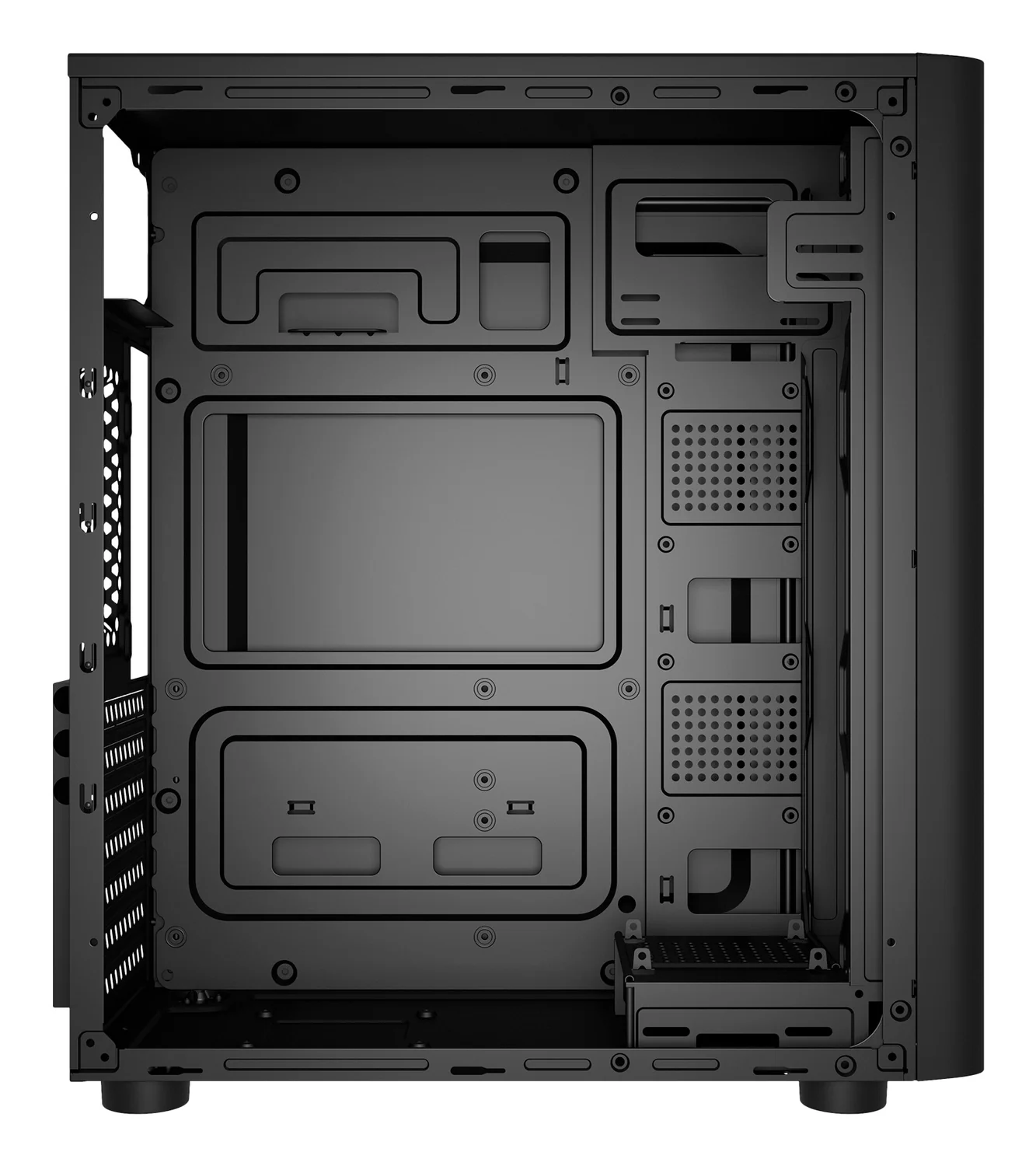 Caixa ATX UNYKAch UK8026 mid tower USB-C casa e escritório preta - Imagem 3