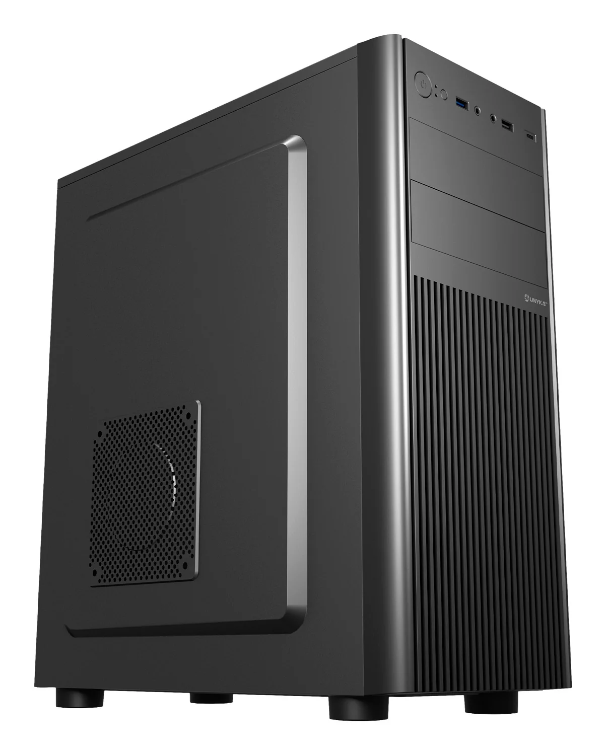 Caixa ATX UNYKAch UK8026 mid tower USB-C casa e escritório preta