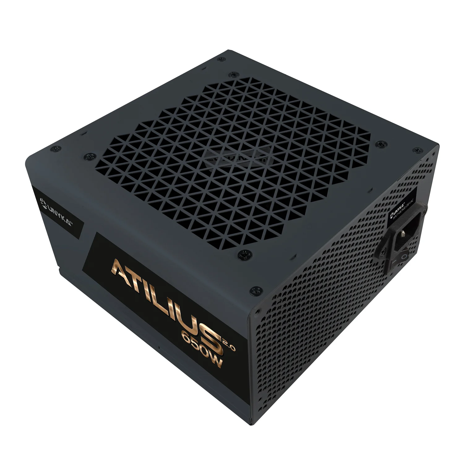 Fonte de alimentação gaming UNYKAch Atilius 2.0 650W 80+ Bronze ATX preta