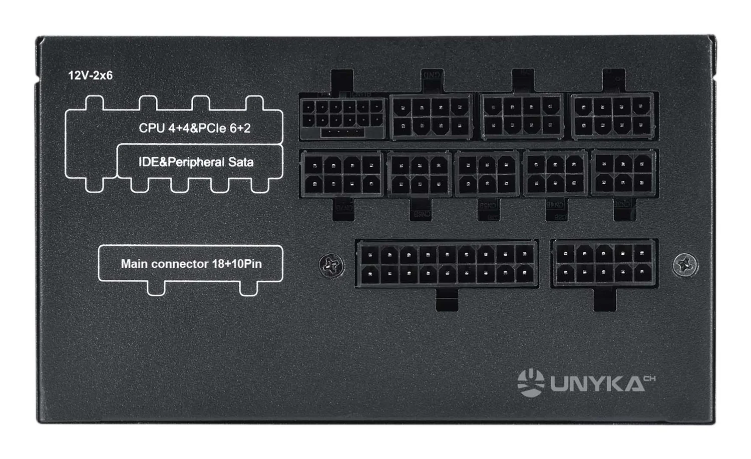 Fonte de alimentação UNYKAch Atilius 3.1 750W ATX 80 PLUS Gold preta - Imagem 3